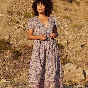 Christy Dawn Dawn Dress, Indian Floral Cotton + Tote Bag (XL)